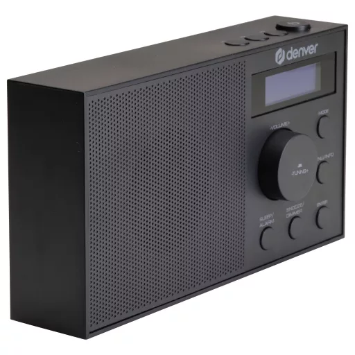 Denver DAB-51B Asztali rádió DAB+, DAB, FM USB, AUX Ébresztő funkció Fekete