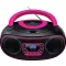 Denver TDB-212P CD-s rádió DAB+, DAB, FM AUX, USB, Bluetooth®, CD Fekete, Rózsaszín
