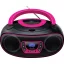 Denver TDB-212P CD-s rádió DAB+, DAB, FM AUX, USB, Bluetooth®, CD Fekete, Rózsaszín