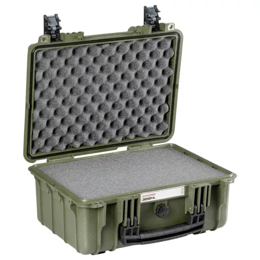 Explorer Cases Outdoor bőrönd 3818HL.G green with pick & pluck foam (Sz x Ma x Mé) 38 x 27 x 18 cm Olivazöld 3818HL.G