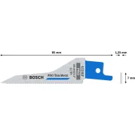   Bosch Accessories 2608658987 PRO vékony fém S325GF lap, 1,25 x 7 x 85 mm, 5 db. 5 db