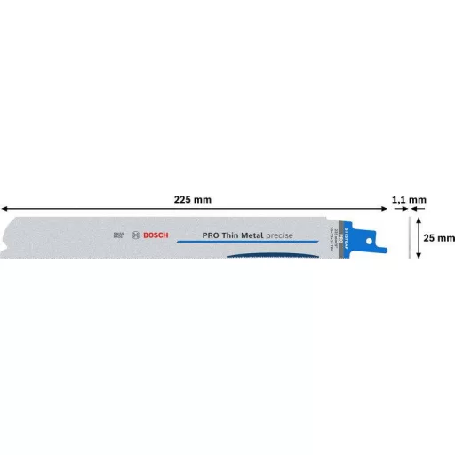 Bosch Accessories 2608658989 PRO Vékony fém precíz S1137EAF lap, 1,1 x 25 x 225 mm, 5 db. 5 db