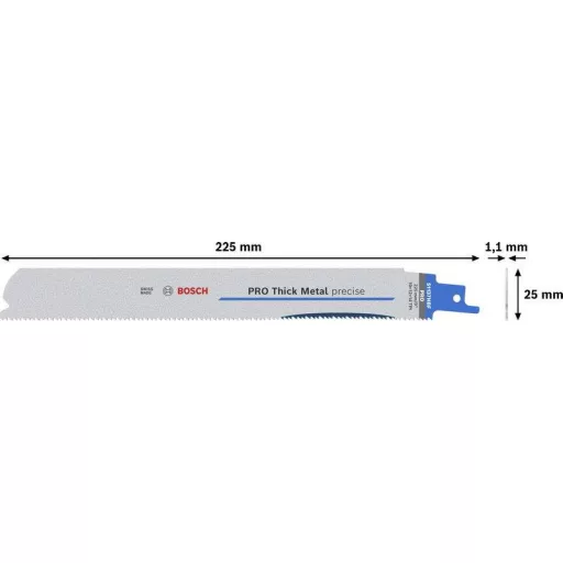 Bosch Accessories 2608658998 PRO Thick Metal precíz S1137HBF lap, 1,1 x 25 x 225 mm, 5 db. 5 db