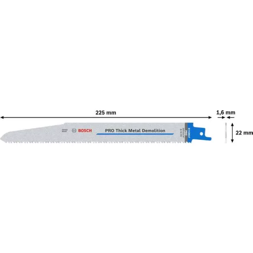 Bosch Accessories 2608659003 PRO Vastag Fém Bontó S1130CF Lap, 1,6 x 22 x 225 mm, 100 db. 100 db