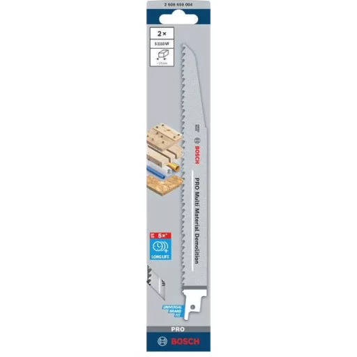 Bosch Accessories 2608659004 PRO Multi Material Demolition S1110VF lap, 1,6 x 22 x 225 mm, 2 részes. 2 db