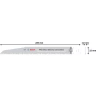   Bosch Accessories 2608659004 PRO Multi Material Demolition S1110VF lap, 1,6 x 22 x 225 mm, 2 részes. 2 db