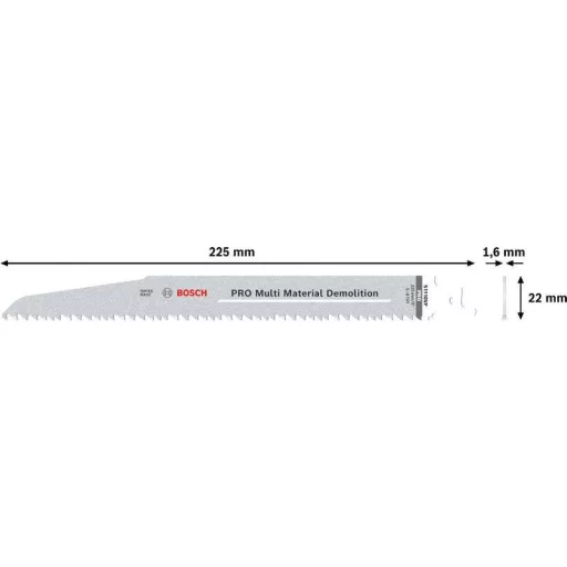 Bosch Accessories 2608659004 PRO Multi Material Demolition S1110VF lap, 1,6 x 22 x 225 mm, 2 részes. 2 db
