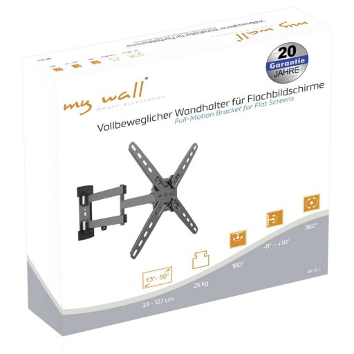 My Wall HF12L TV fali tartó 33,0 cm (13) - 127,0 cm (50) Dönthető, Csuklóval mozgatható, Forgatható