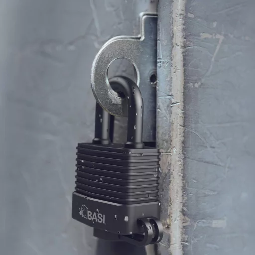 Basi 6150-5000 Függő lakat 59 mm Különböző időben záródó Fekete Kulcsos zár