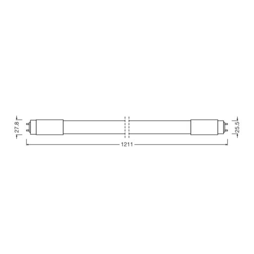 LEDVANCE LED csövek EEK: E (A - G) G13 Cső forma T8 14 W = 36 W Melegfehér (Ø x Ma) 27.8 mm x 27.8 mm 1 db