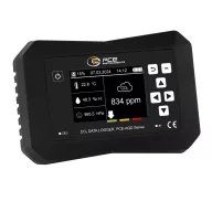   PCE Instruments Széndioxid mérő 0 - 40000 ppm Hőmérsékletmérő funkcióval, Adatgyűjtő funkcióval, Oxigénmérő készülék, Falra szerelhető Kalibráció Gyári