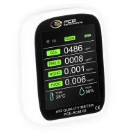   PCE Instruments Finom por mérőkészülék Légnedvesség, Hőmérséklet, Finom por, Légszennyezettség Hőmérsékletmérő funkcióval, USB csatlakozóval