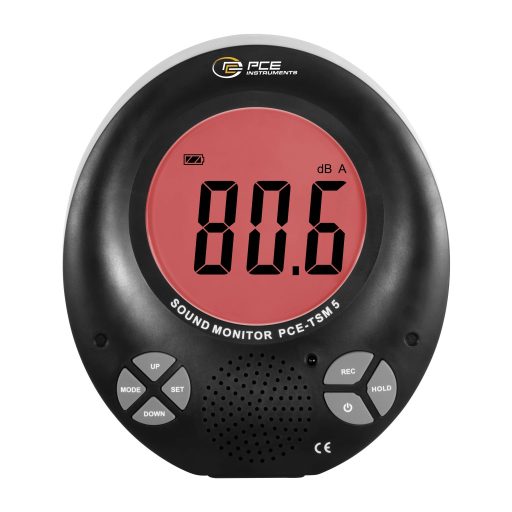 PCE Instruments Zajszintmérő Adatgyűjtő, színes kijelző 35 - 135 dB 31.5 Hz - 8000 Hz Jack dugó, 3,5 mm-es