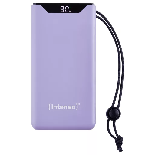 Intenso F10000 Powerbank 10000 mAh Quick Charge, Power Delivery LiPo USB-A, USB-C® Lila állapotjelző