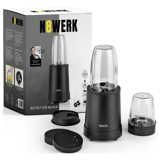 N8WERK Nutrition 8-tlg. Álló mixer 800 W Fekete