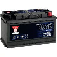   Yuasa AGM Start Stop Plus Autó akku 12 V 80 Ah Pólustípus: T1