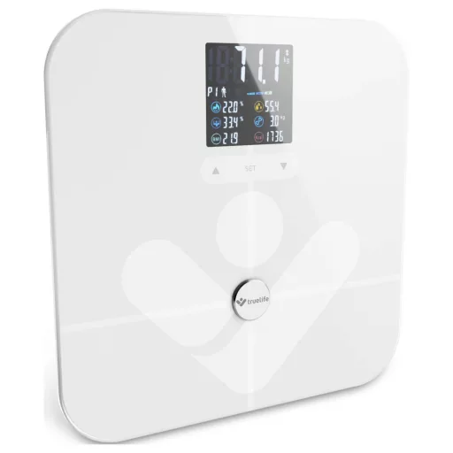 truelife FitScale W7 BT Személymérleg digitális Mérési tartomány (max.)=180 kg Fehér Bluetooth-szal