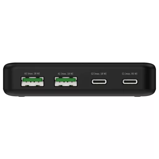 Ansmann Desktop Ladegerät DC465PD 65W USB-s töltőkészülék 65 W 2x USB-A, 2x USB-C® Power Delivery Fekete Beltér