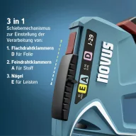   Novus Tools J-29 030-0460 Kézi tűzőgép Kapocs típus 53F típus, 53-as típus, 37-es típus, 11-es típus Kapocs hosszúság 6 - 14 mm