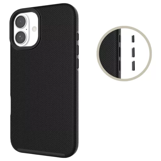 JT Berlin BackCase Pankow Solid Hátlap Apple iPhone 16 Plus Fekete MagSafe kompatibilis, Induktív töltés, Ütésálló 11080
