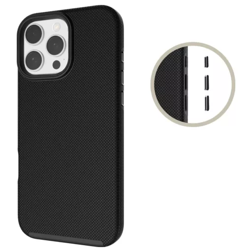 JT Berlin BackCase Pankow Solid Hátlap Apple iPhone 16 Pro Fekete MagSafe kompatibilis, Induktív töltés, Ütésálló 11081
