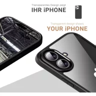   JT Berlin BackCase Pankow Hybrid Hátlap Apple iPhone 16 Fekete, Átlátszó Induktív töltés 11094