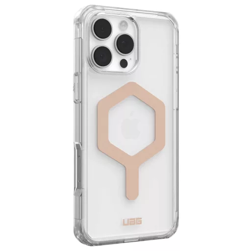 Urban Armor Gear Plyo MagSafe Case Hátlap Apple iPhone 16 Pro Max Jég, Átlátszó, Rose Gold MagSafe kompatibilis 114481114348