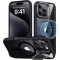 ESR Classic Hybrid HaloLock Case + Stash Stand Hátlap Apple iPhone 16 Pro Átlátszó, Fekete MagSafe kompatibilis 1A7490202