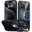 ESR Classic Hybrid HaloLock Case + Stash Stand Hátlap Apple iPhone 16 Pro Átlátszó, Fekete MagSafe kompatibilis 1A7490202