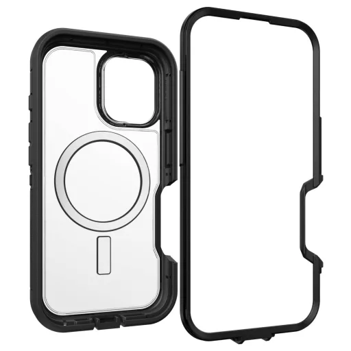 Otterbox Defender XT Hátlap Apple iPhone 16 Fekete, Átlátszó MagSafe kompatibilis, Ütésálló 77-96056