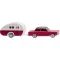 Wiking 020203 H0 Személygépkocsi modell Ford Taunus 12M lakókocsival
