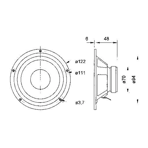 Mélysugárzó W 100 S/4 VISATON