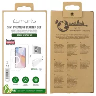   4Smarts 3in1 Premium Starter Set Hátlap Apple iPhone 16 Átlátszó Induktív töltés 541176