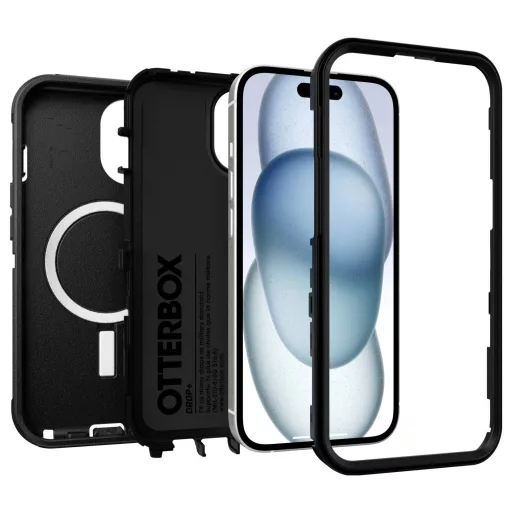 Otterbox Defender Hátlap Apple iPhone 16e, iPhone 15, iPhone 14, iPhone 13 Fekete MagSafe kompatibilis 77-97534