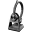 HP Poly DECT Headset Savi 7320 Office Stere On Ear headset Bluetooth® Stereo Fekete Noise Cancelling Számítógép