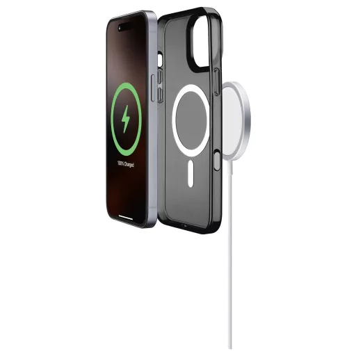 Cellularline Gloss MagSafe Case Hátlap Apple iPhone 16 Pro Fekete Induktív töltés GLOSSMAGIPH16PROK