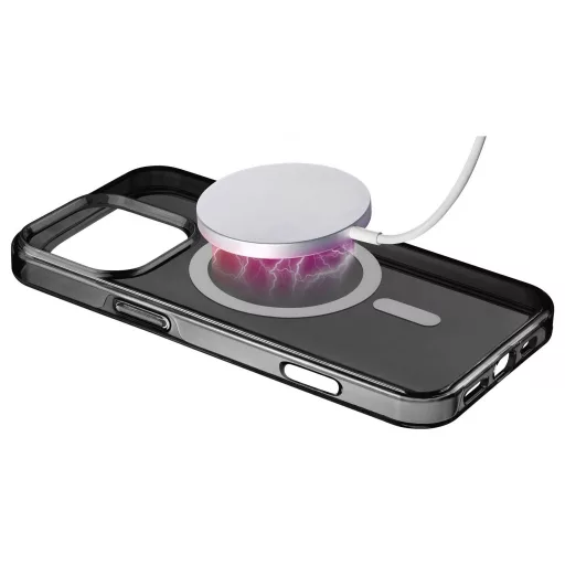 Cellularline Gloss MagSafe Case Hátlap Apple iPhone 16 Pro Fekete Induktív töltés GLOSSMAGIPH16PROK