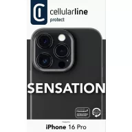   Cellularline Sensation Case Hátlap Apple iPhone 16 Pro Fekete Ütésálló SENSATIONIPH16PROK