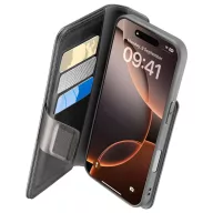   Cellularline Book Agenda 2 Case Hátlap Apple iPhone 16 Pro Fekete Ütésálló BOOKAG2IPH16PROK