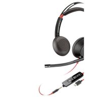   HP Poly Headset Blackwire C5220 Stereo USB- On Ear headset Stereo Fekete Noise Cancelling Számítógép