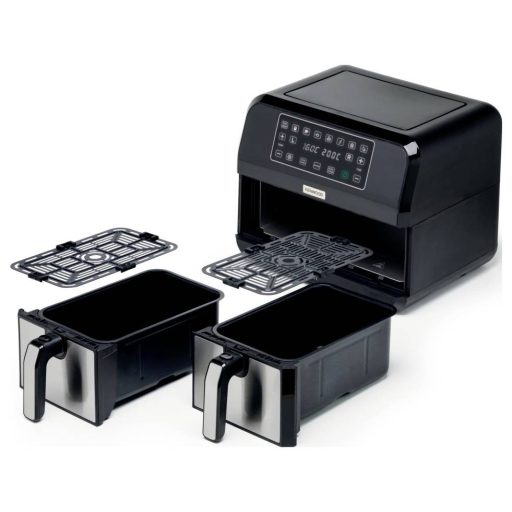 Kenwood Home Appliance HFM20.000MB Forrólevegős fritőz 8 l 1700 W Időzítő funkció, Tapadásmentes bevonat Fekete/ezüst