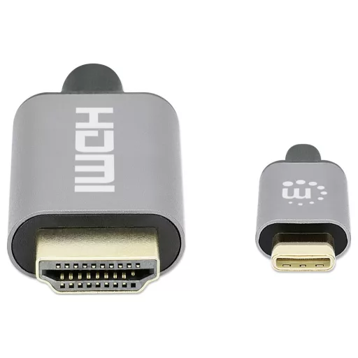 Manhattan USB kábel HDMI 2.0 HDMI-A dugó, USB-C® dugó 2.00 m Fekete 153607