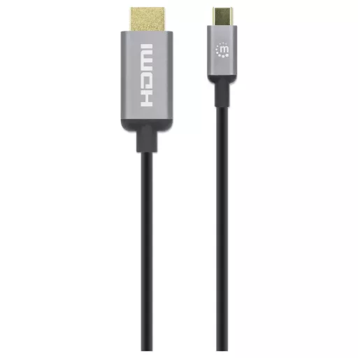 Manhattan USB kábel HDMI 2.0 HDMI-A dugó, USB-C® dugó 2.00 m Fekete 153607