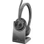 HP Poly Voyager 4320 UC Stereo On Ear headset Bluetooth® Stereo Fekete Noise Cancelling Hangerő szabályozás, Töltő- dokkoló állomással Számítógép