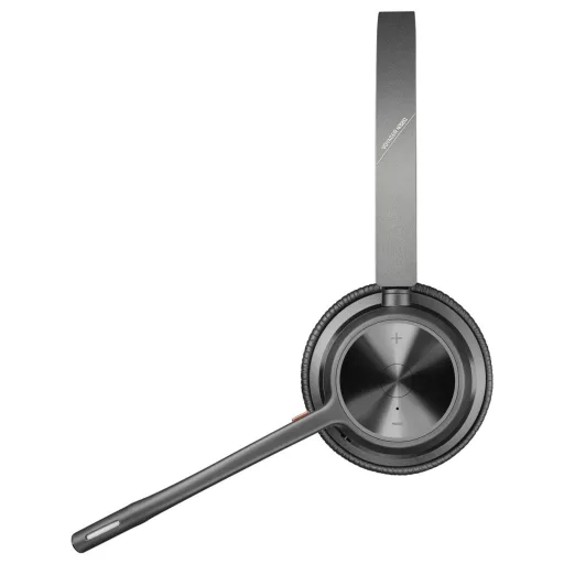 HP Poly Voyager 4320 UC Stereo On Ear headset Bluetooth® Stereo Fekete Noise Cancelling Hangerő szabályozás, Töltő- dokkoló állomással Számítógép