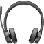 HP Poly Voyager 4320 UC Stereo On Ear headset Bluetooth® Stereo Fekete Noise Cancelling Hangerő szabályozás Számítógép