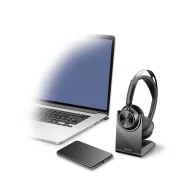   HP Poly Voyager Focus 2 Számítógép On Ear headset Bluetooth® Stereo Fekete Noise Cancelling Headset