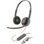 HP Poly Blackwire C3220 Számítógép Over Ear headset Vezetékes Stereo Fekete Headset, Hangerő szabályozás, Mikrofon némítás