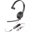 HP Poly Blackwire C5210 On Ear headset Vezetékes Mono Fekete Noise Cancelling Headset, Hangerő szabályozás, Mikrofon némítás Számítógép