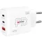 Skross Power Charger 65W PD GaN EU USB-s töltőkészülék 65 W 1x USB-A, 2x USB-C® Power Delivery Fehér Beltér